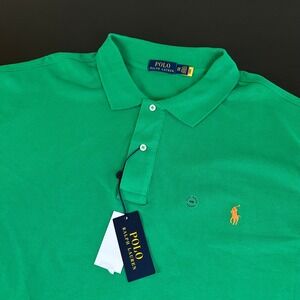 Polo Ralph Lauren Polo Shirt Mens 4XB Green Short Sleeve Classic Preppy NWT